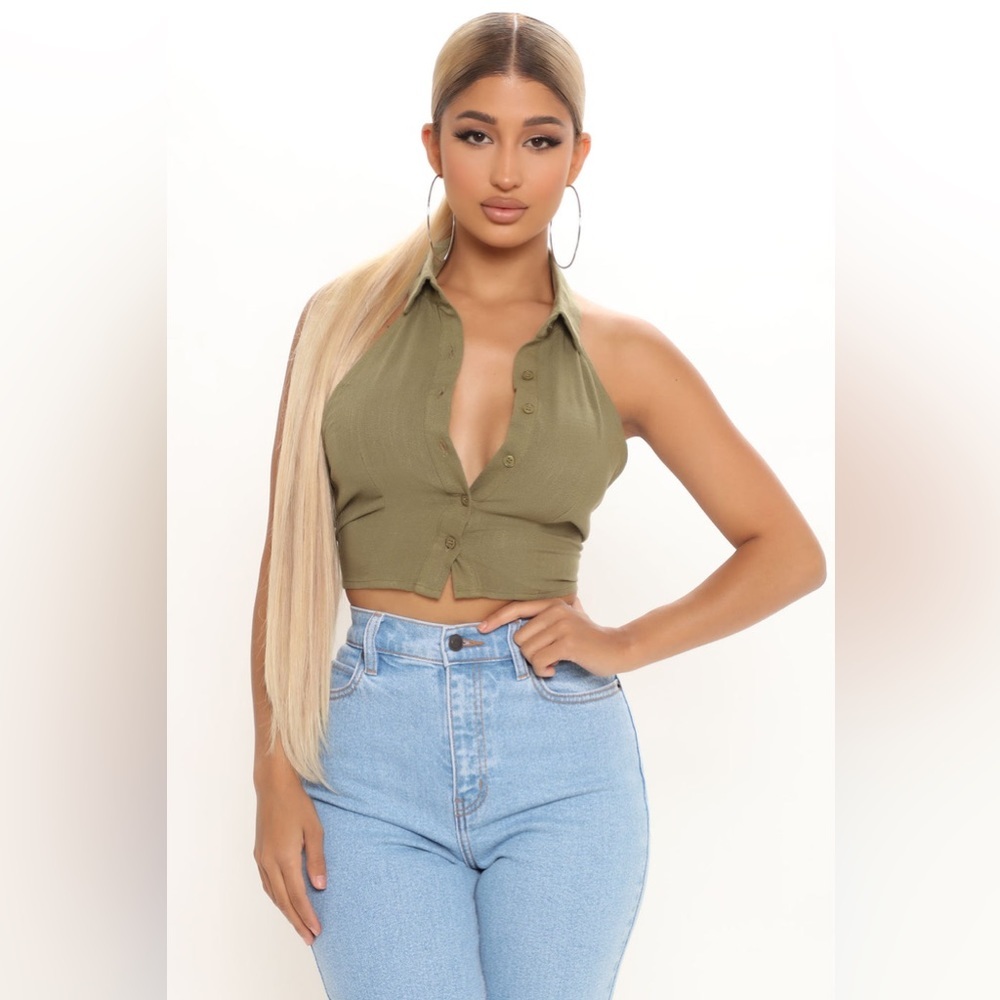 Olive crop top - Picture 2 of 10